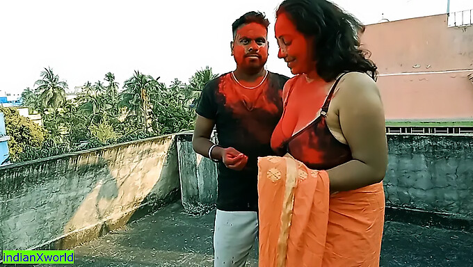 Indian 18-Year-Old Engages In Intimate Activities With Two Attractive Milfs At A Festive Gathering