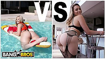 Se To Fantastiske Pawg-Er, Alexis Texas Og Mia Malkova, I En Het Konkurranse Der Man Kan Glede En Heldig Fyr Bedre. Nyt De Muntlige Ferdighetene, Booty-Sprettende Og Intens Bakfra-Action