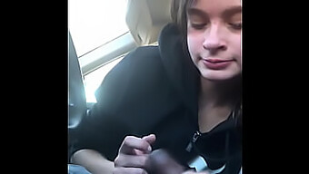 My Submissive Girlfriend Gives Me A Dirty Blowjob In The Car