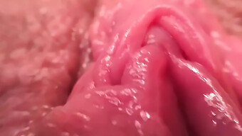 Close-Up Van Een Orgasme Met Seksspeeltje