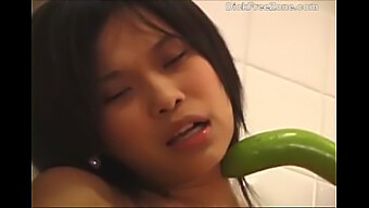 Emma'S Solo Playtime: Teen From Thailand With A Cucumber