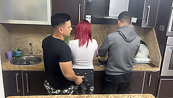 Husband'S Friend Gets Friendly With Latina Wife While She Cooks In Homemade Video