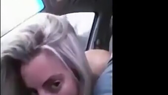 Gadis Amatur Memberikan Blowjob Di Tepi Kereta Dan Menelan Air Mani