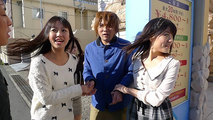 Kotomi Asakura Enjoys A Threesome With Two Friends, Getting Two Cocks In One