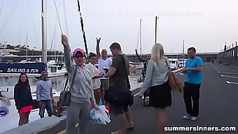 Public Group Sex On A Boat With Oral And Pussy Play