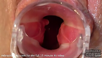 Closeup Of Blonde Teen'S Gaped Pussy And Peeing During Gynecology Exam