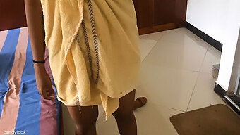 Sri Lankan Teen With Natural Big Tits Talks Dirty During Deep Throat