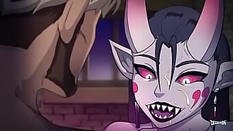 Animated Succubus Erzha Expertly Performs Oral And Vaginal Sex On A Large Penis