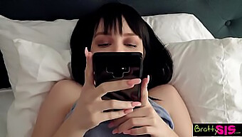 Step-Sister'S Orgasmic Reaction To Finding Step-Brother'S Dick Pic