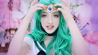 Čutna Cosplay Igra Becki Cruel Sailor Neptune Vam Bo Vzela Sapo