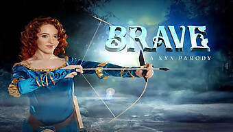 נערת השיער הלוהטת Brave Merida מקבלת בשקיקה איבר גדול