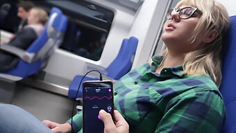 Amateur Female Reaches Orgasm On Train With Magic Remote