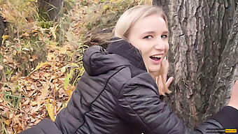 Ukrainian Teen Gets Off Outdoors In Pov