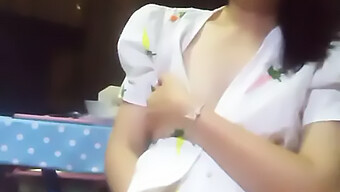 Thai Girl'S Homemade Handjob And Tit Show