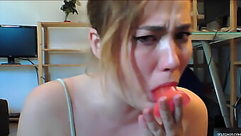 Extreme Deep Throat And Gagging With Vibrating Dildo