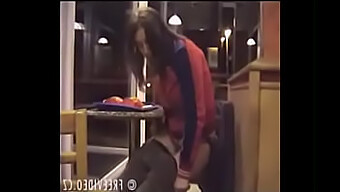 Woman Urinates On Fast Food Restaurant Ground